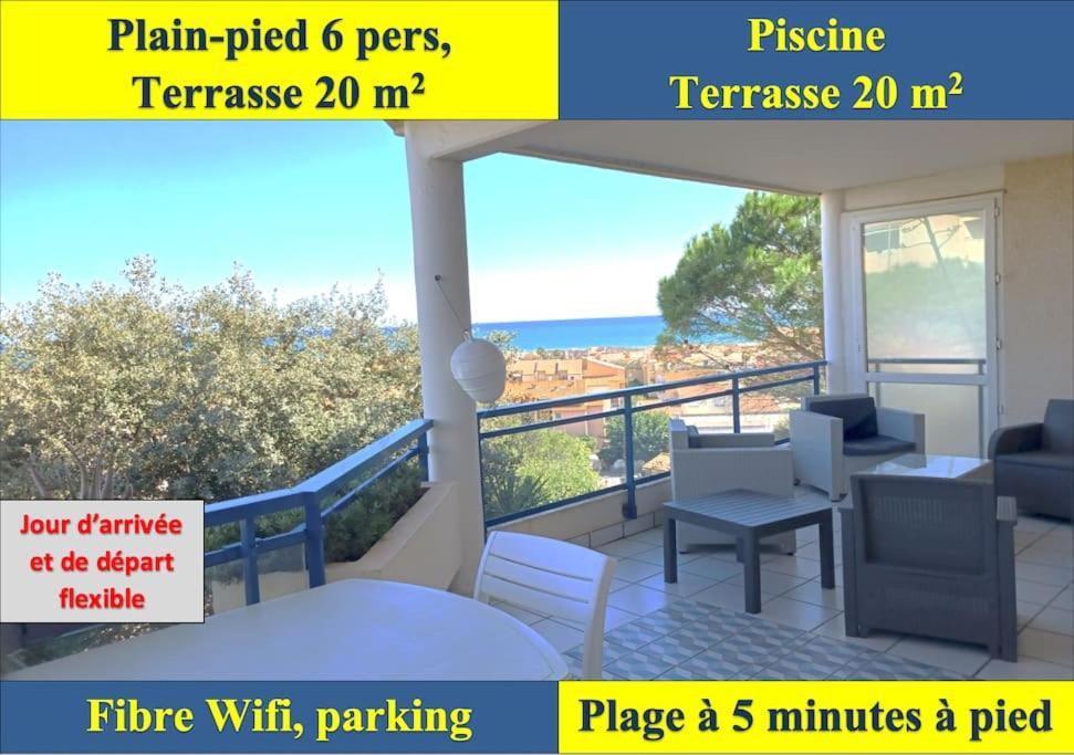 Plain-Pied, Terrasse, Piscine, Pleine Vue Mer, Plage A 6' A Pied, Parking, Wifi Fleury  Dış mekan fotoğraf